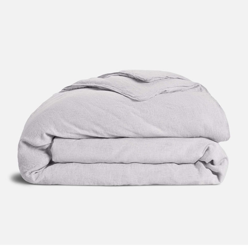 Brooklinen King Grey/Lilac Duvet Cover